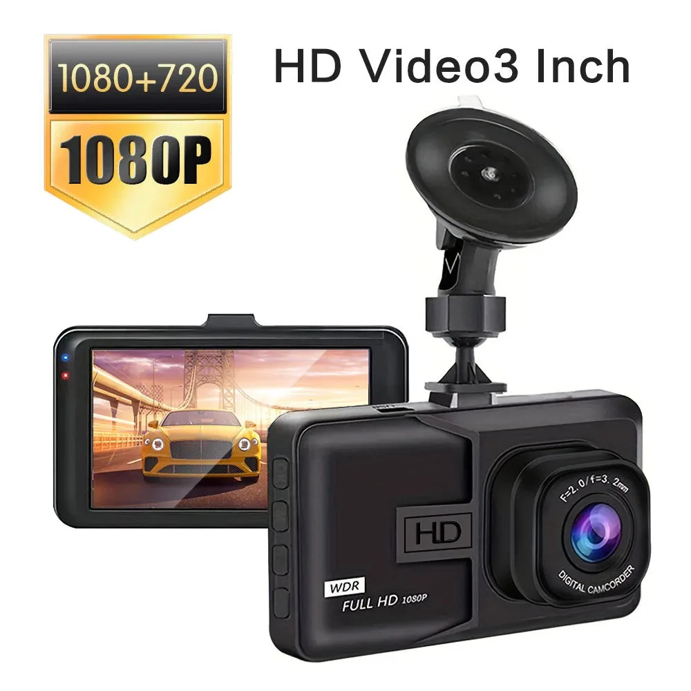 1080P Full HD Dashcam with Night Vision & 24h Parking Monitor