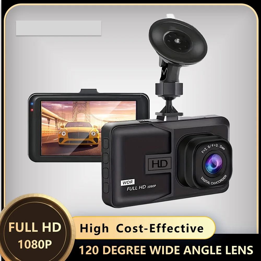 1080P Full HD Dashcam with Night Vision & 24h Parking Monitor